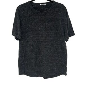 Buck Mason Mens Gray Heather Crew Neck Short Sleeve Cotton Blend T-Shirt Size XL